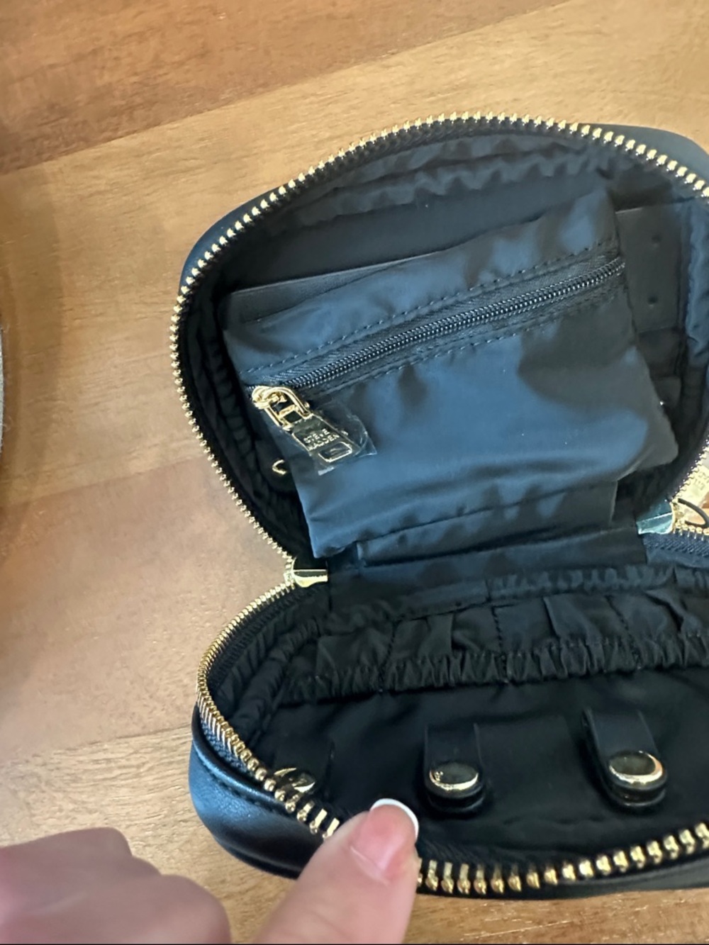 New SM Monogram Quilted Black Mini Jewelry Organizer - Picture 8 of 8